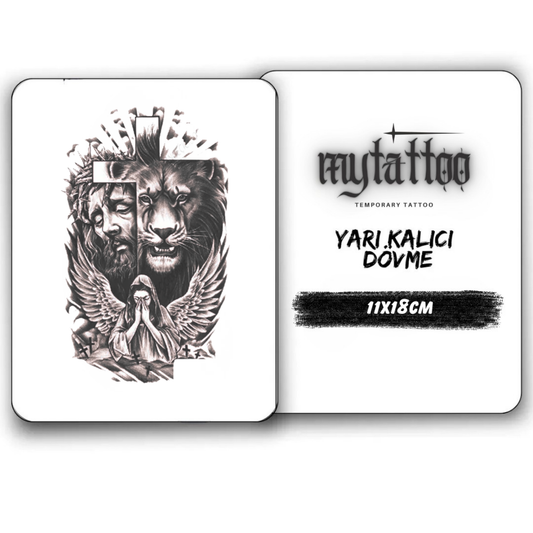 Kralın İnancı Figürlü Orta Boy Yarı Kalıcı Dövme-MY56