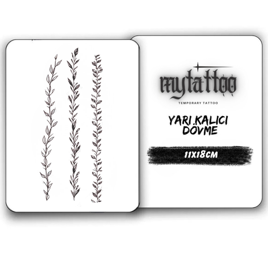 3'lü Sarmaşık Figürlü Orta Boy Yarı Kalıcı Dövme-MY52