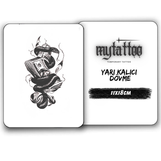 Hırsın Dili Figürlü Orta Boy Yarı Kalıcı Dövme-MY50