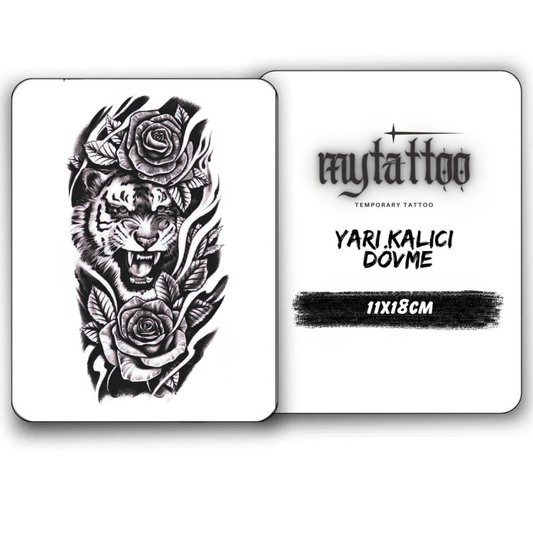 Güller&Kaplan Figürlü Orta Boy Yarı Kalıcı Dövme-MY43
