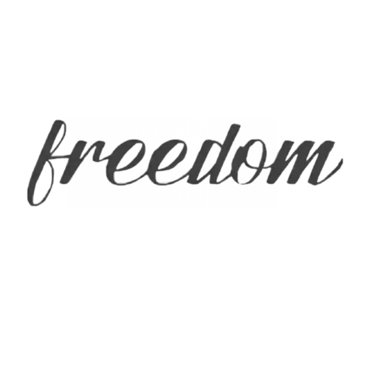 Freedom(Özgürlük) Yazı Figürlü Minimal Yarı Kalıcı Dövme-MY23 MyTattoo