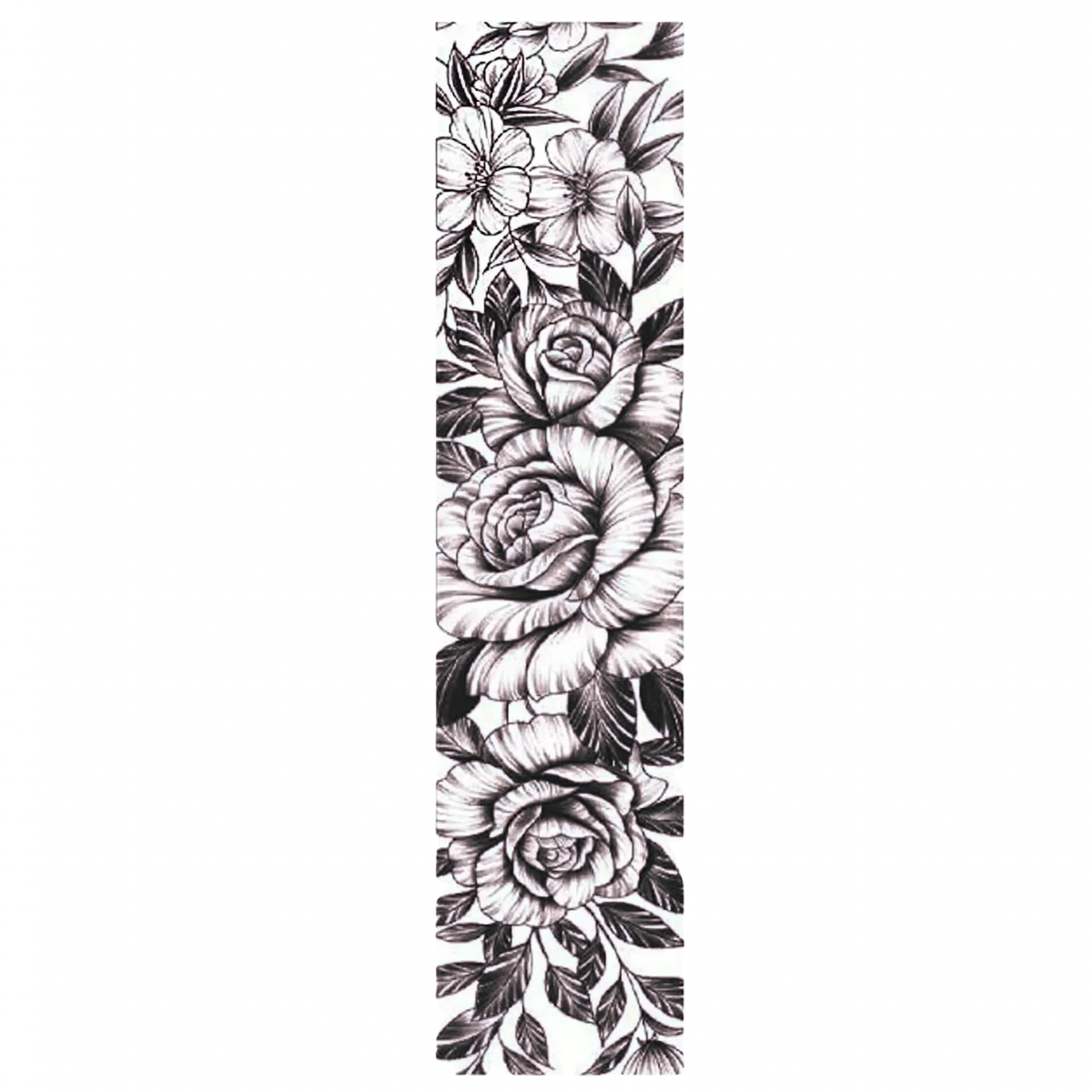 Çiçek Cümbüşü Figürlü Şerit Yarı Kalıcı Dövme-MY105 MyTattoo