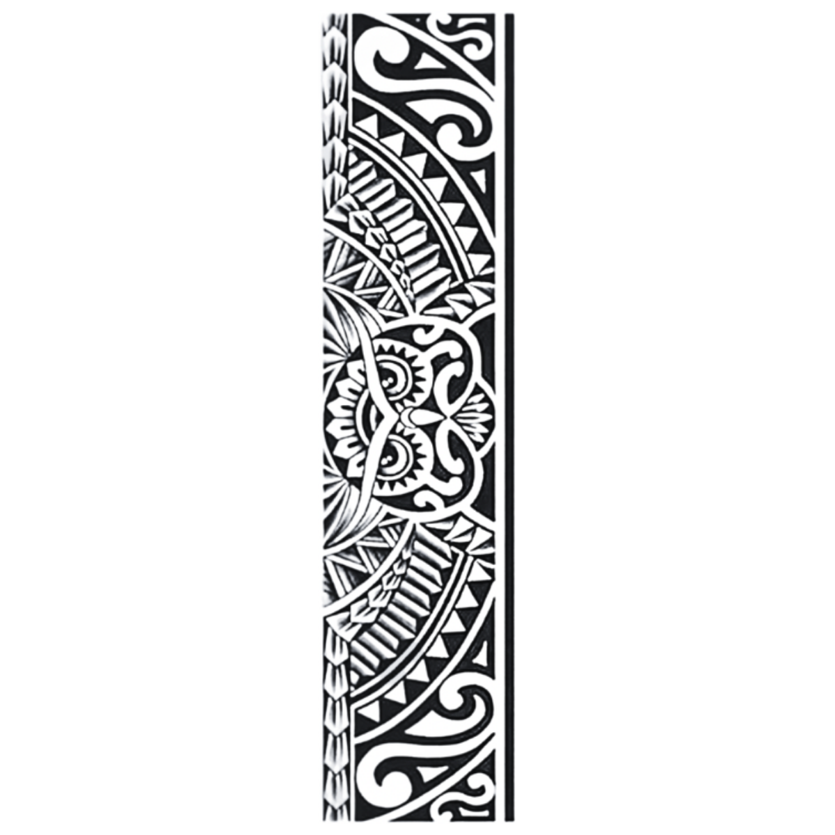Tribal Baykuş Figürlü Şerit Yarı Kalıcı Dövme-MY107 MyTattoo