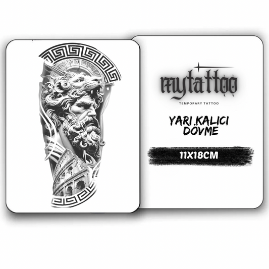 Antik Muhafız Figürlü Orta Boy Yarı Kalıcı Dövme MY189