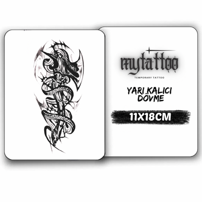 Karanlık Hükümdar Orta Boy Yarı Kalıcı Dövme MY138