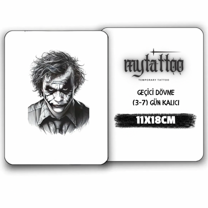 Joker Figürlü Orta Boy Geçici Dövme G293 MyTattoo