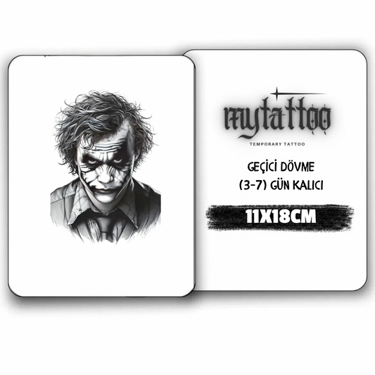 Joker Figürlü Orta Boy Geçici Dövme G293 MyTattoo
