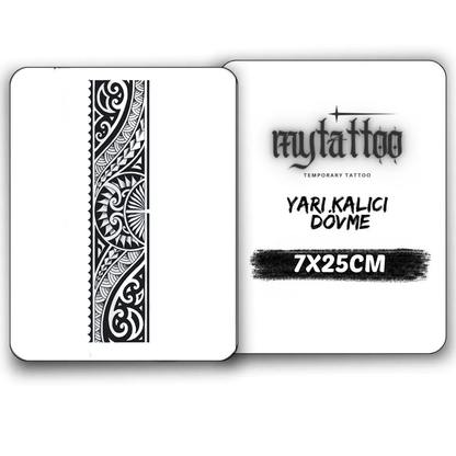 Tribal Diken Figürlü Şerit Yarı Kalıcı Dövme-MY109 MyTattoo