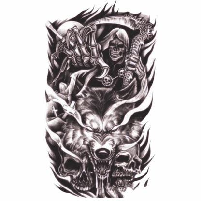 Ölümsüz Vahşet Orta Boy Yarı Kalıcı Dövme MY140 MyTattoo