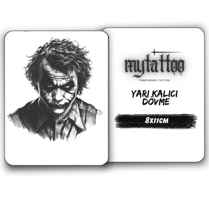 Joker Figürlü Küçük Boy Yarı Kalıcı Dövme MY227 MyTattoo