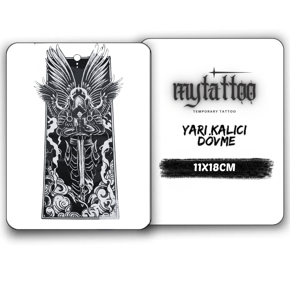 Şövalye Orta Boy Yarı Kalıcı Dövme MY240 MyTattoo