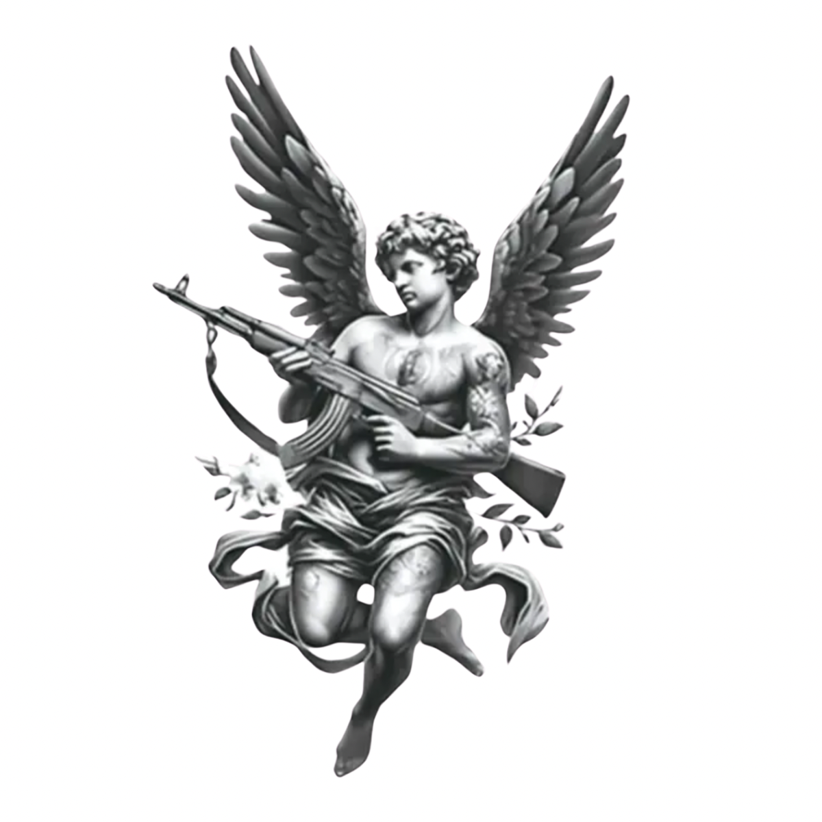 Savaş Meleği Orta Boy Geçici Dövme G303 MyTattoo