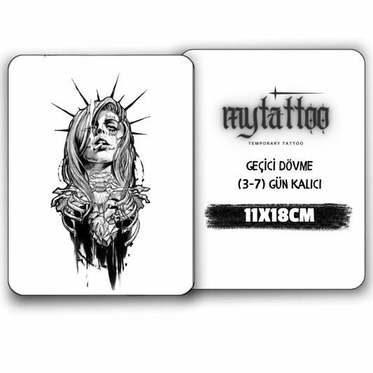 Ölümsüzlük Kraliçesi Figürlü Geçici Dövme G307 MyTattoo