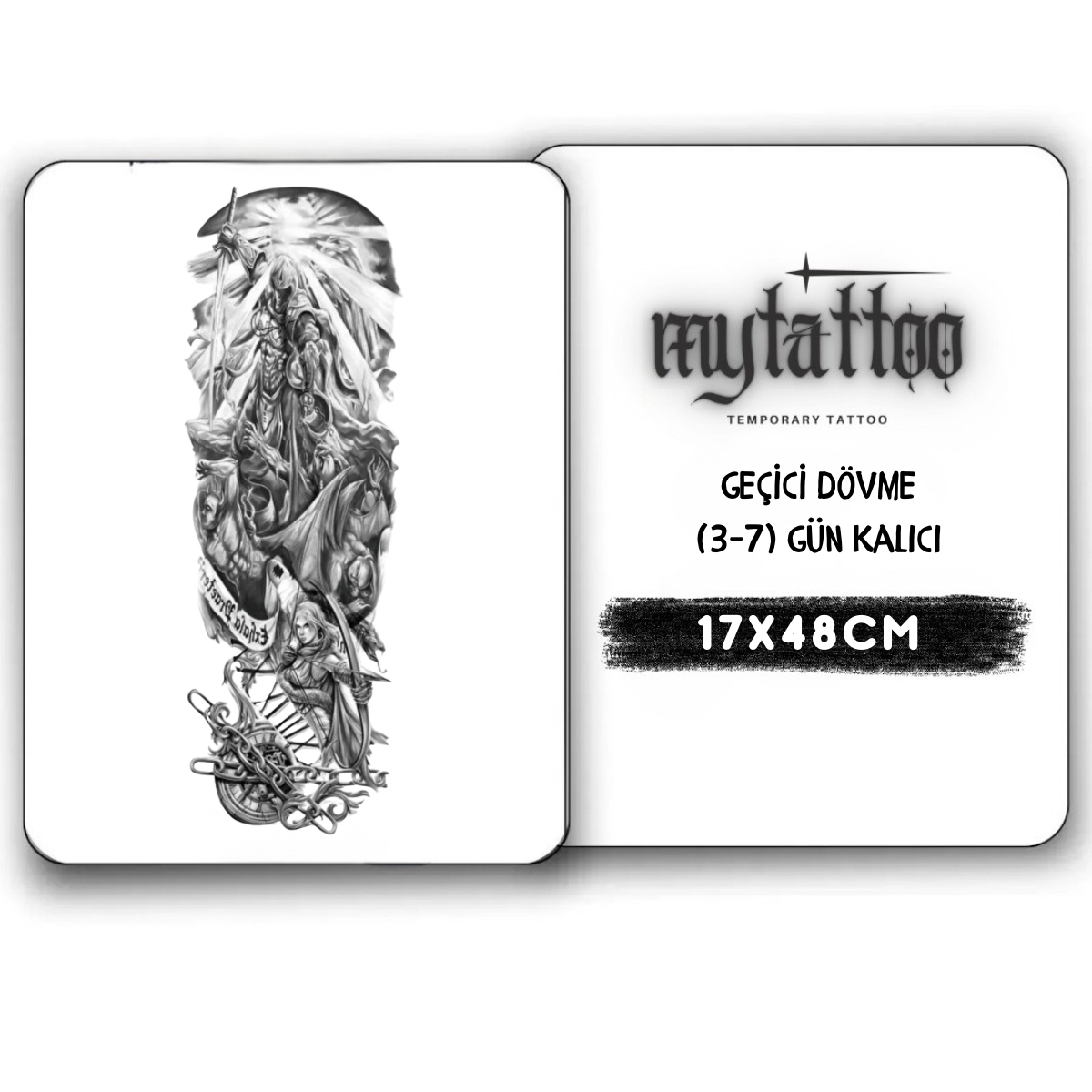 Karanlığın Düşüşü Kol Kaplama Geçici Dövme G333 MyTattoo