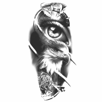 Kartalın Bakışı Figürlü Orta Boy Yarı Kalıcı Dövme MY171 MyTattoo