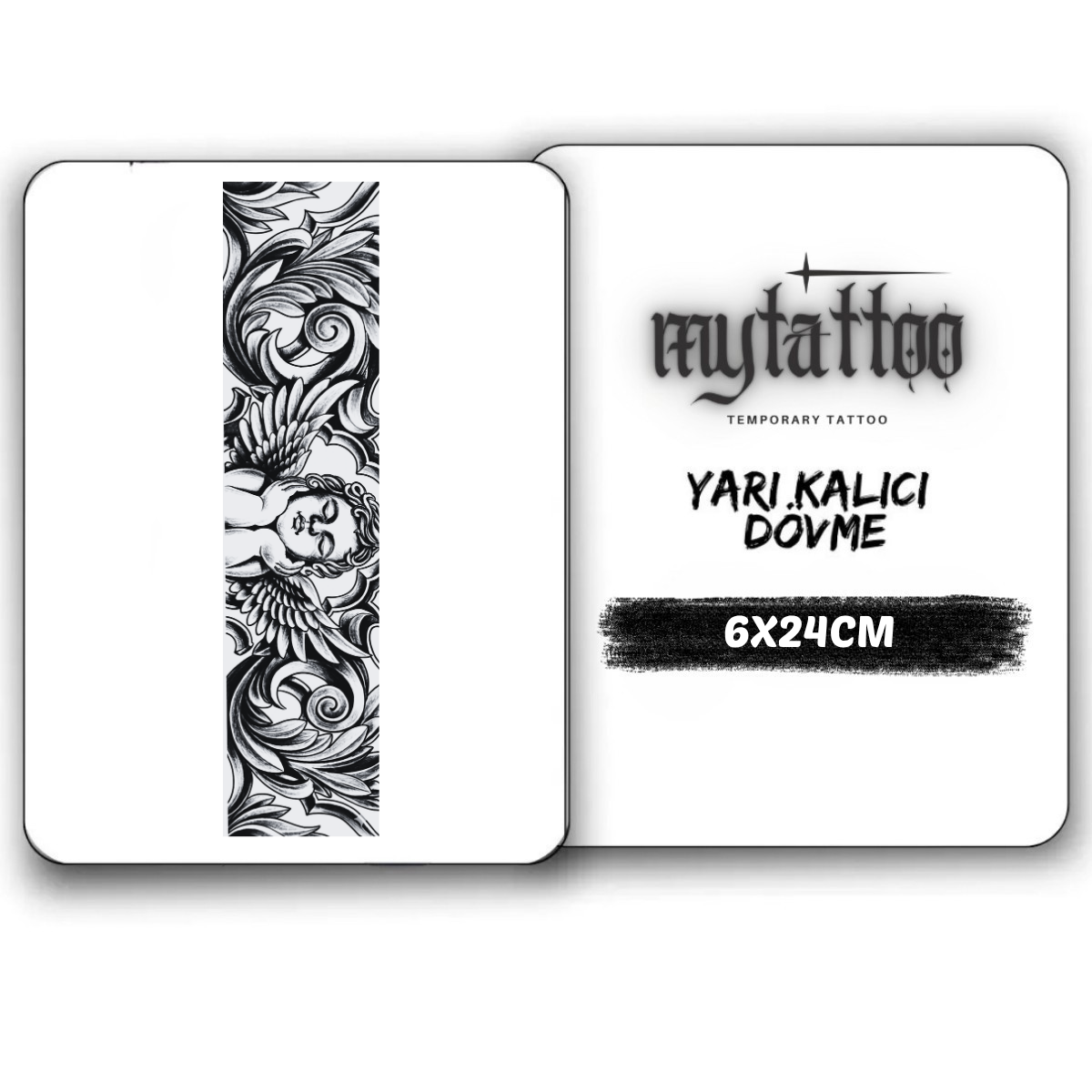 Düşler Muhafızı Figürlü Şerit Yarı Kalıcı Dövme MY263 MyTattoo