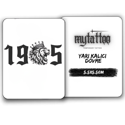 1905 Galatasaray Figürlü Minimal Yarı Kalıcı Dövme MY233 MyTattoo