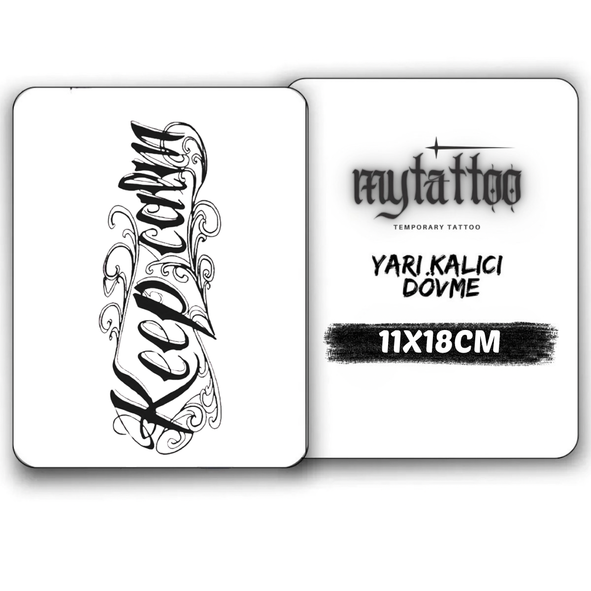 Keepcalm(Sakin Ol) Orta Boy Yarı Kalıcı Dövme MY145 MyTattoo