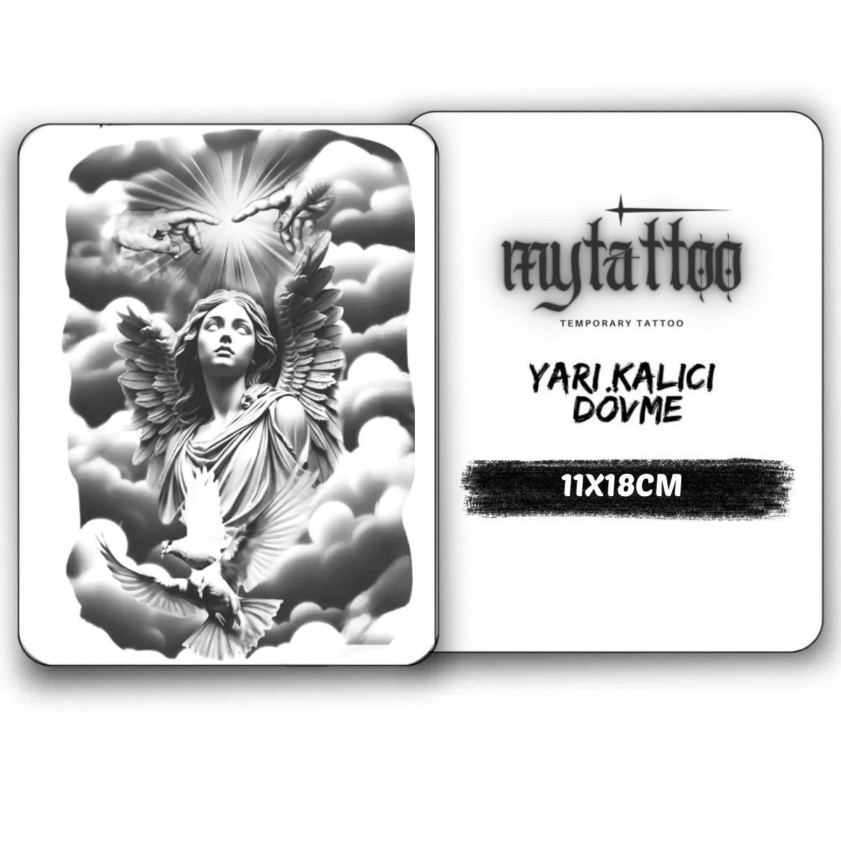 Meleğin Duası Figürlü Orta Boy Yarı Kalıcı Dövme MY174 MyTattoo