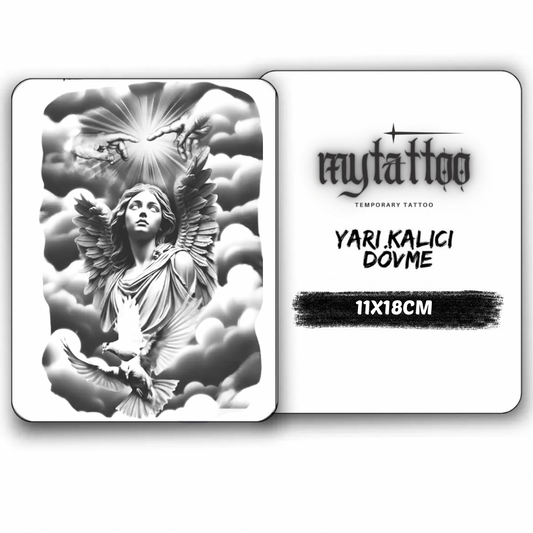 Meleğin Duası Figürlü Orta Boy Yarı Kalıcı Dövme MY174