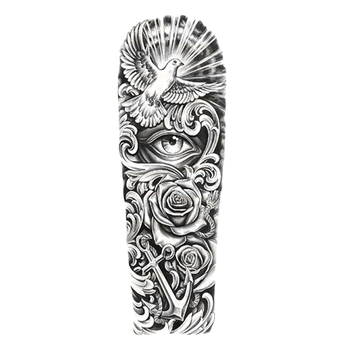 Ruhani Uyanış Figürlü Kol Kaplama Yarı Kalıcı Dövme-MY128 MyTattoo
