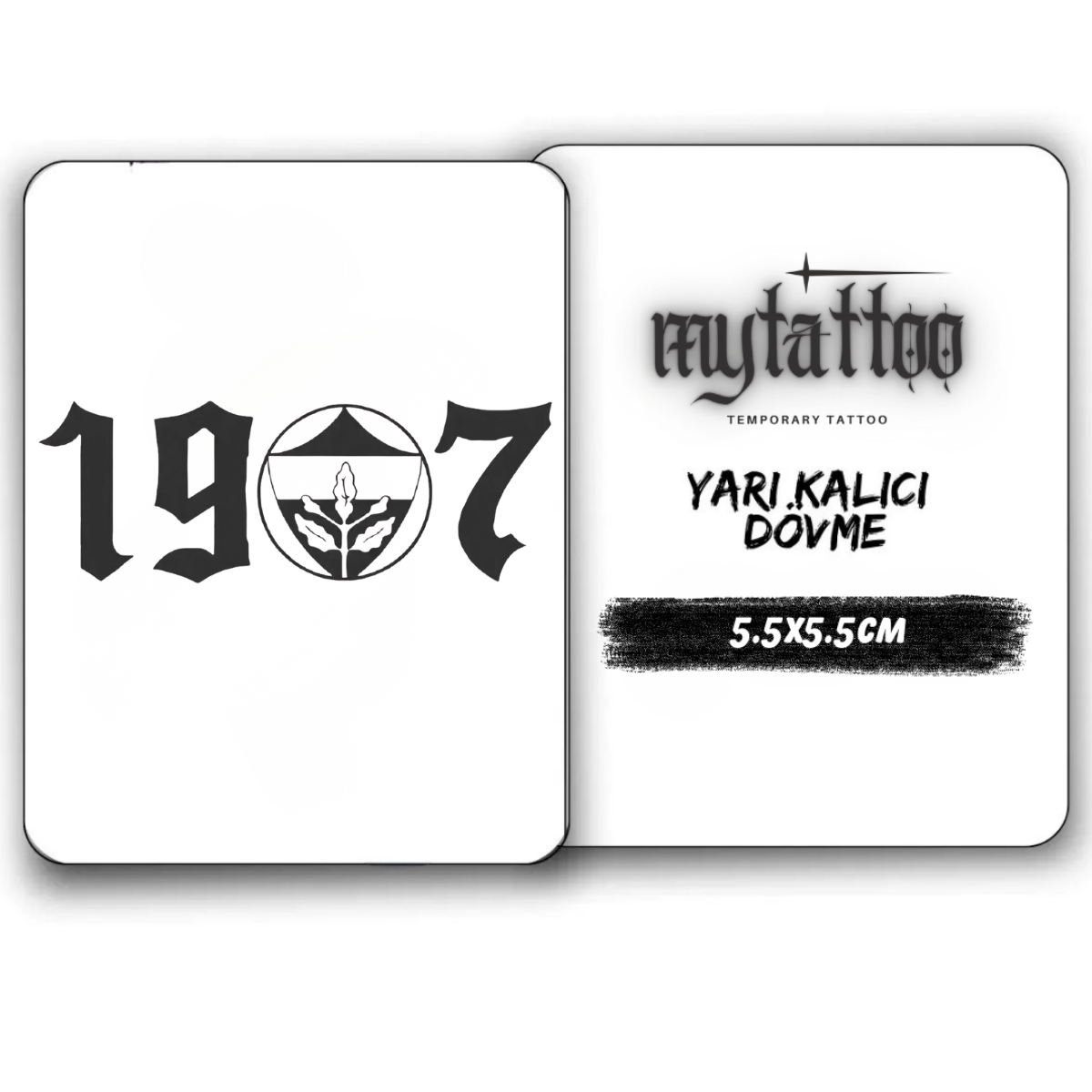 1907 Fenerbahçe Figürlü Minimal Yarı Kalıcı Dövme MY234 MyTattoo