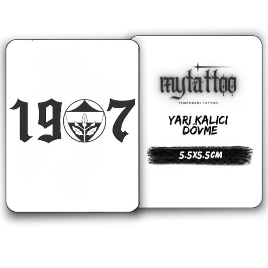 1907 Fenerbahçe Figürlü Minimal Yarı Kalıcı Dövme MY234