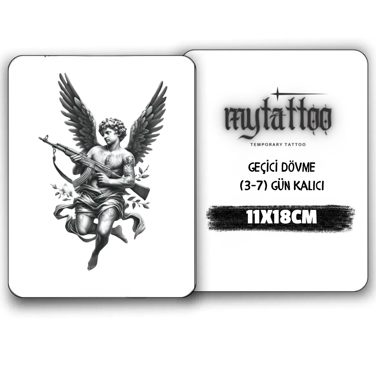 Savaş Meleği Orta Boy Geçici Dövme G303 MyTattoo