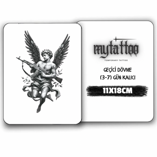 Savaş Meleği Orta Boy Geçici Dövme G303 MyTattoo