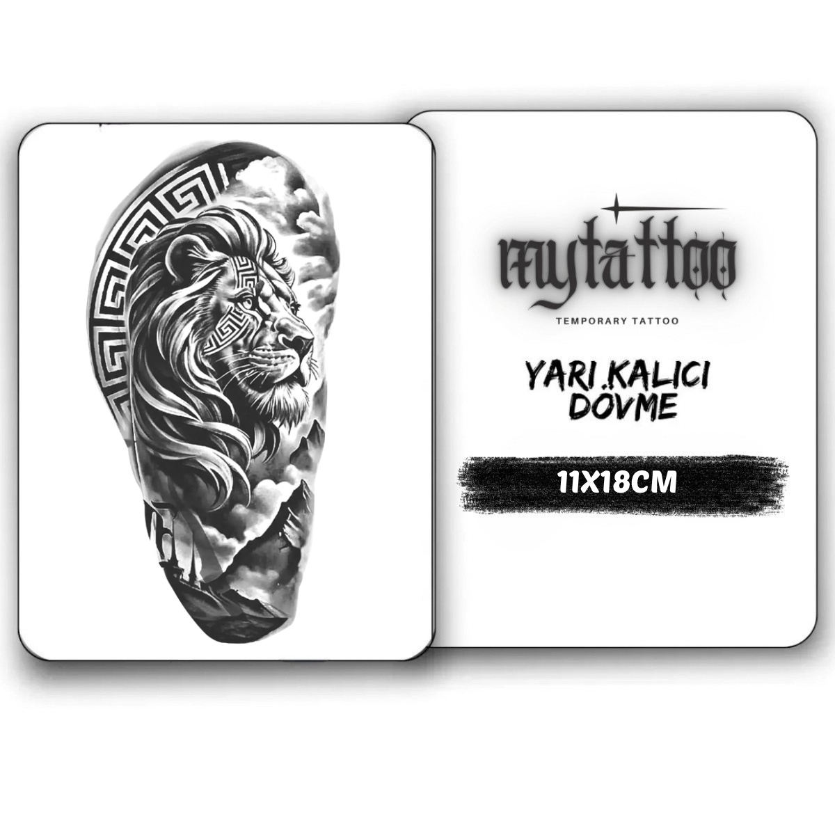 Antik Krallık Figürlü Orta Boy Yarı Kalıcı Dövme MY179 MyTattoo