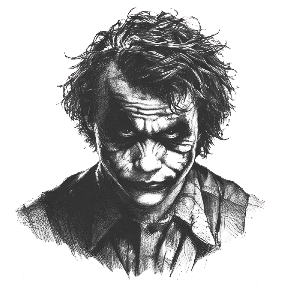 Joker Figürlü Küçük Boy Yarı Kalıcı Dövme MY227 MyTattoo