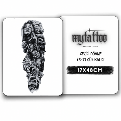 Ölümsüz Güzellik Kol Kaplama Geçici Dövme G332 MyTattoo