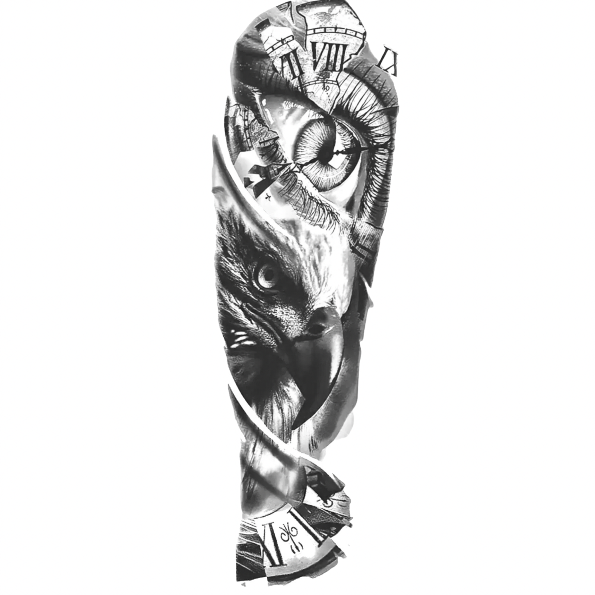 Zamanın Koruyucusu Kol Kaplama Yarı Kalıcı Dövme MY158 MyTattoo