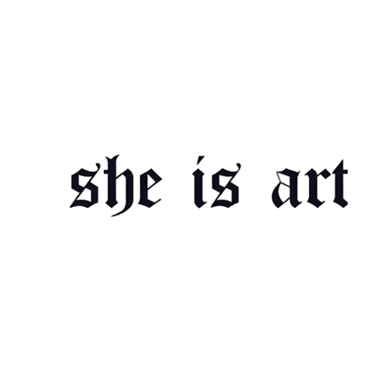 Minimal She İs Art Yazı Figürlü Yarı Kalıcı Dövme 1 Ay Kalıcı