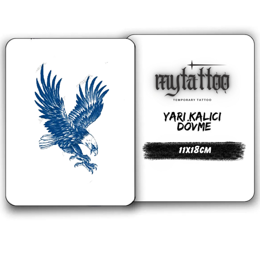 Kartal Figürlü Yarı Kalıcı Dövme 1 Ay Kalıcı