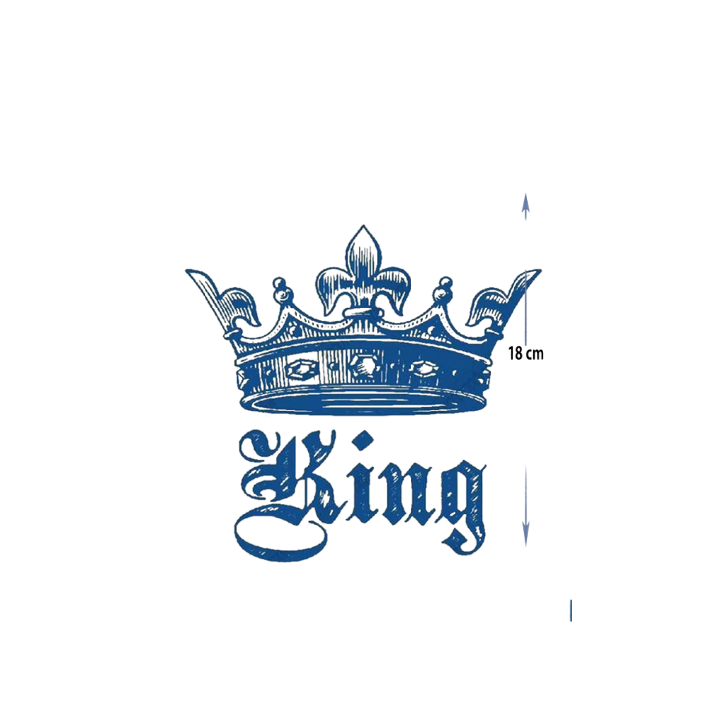 King&Taç Figürlü Yarı Kalıcı Dövme 1 Ay Kalıcı