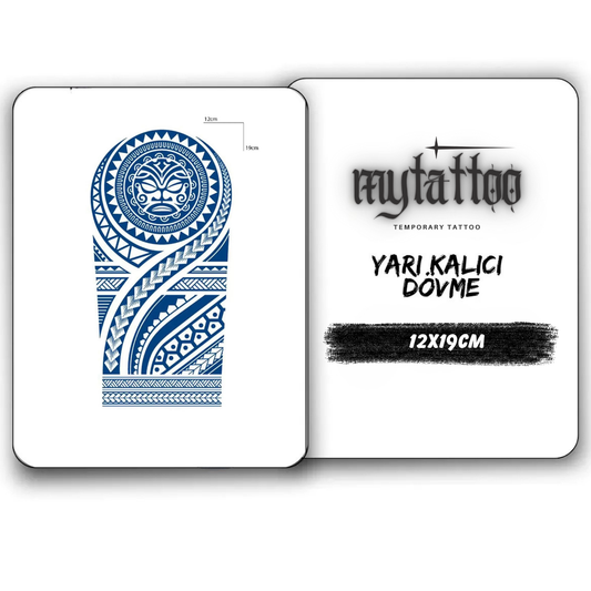 Tribal Omuz Dövmesi Yarı Kalıcı Dövme 1 Ay Kalıcı