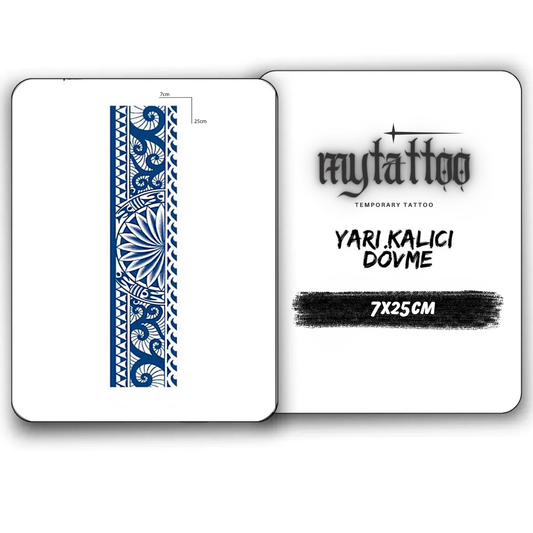 Tribal Figürlü Kol Saran Yarı Kalıcı Dövme 1 Ay Kalıcı