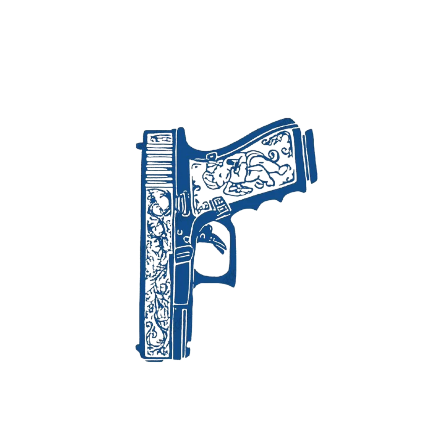 Desenli Glock Figürlü Yarı Kalıcı Dövme 1 Ay KaIıcı