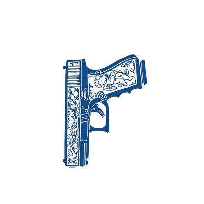 Desenli Glock Figürlü Yarı Kalıcı Dövme 1 Ay KaIıcı