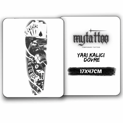 Büyük Vurgun Kol Kaplama Yarı Kalıcı Dövme MY167 MyTattoo