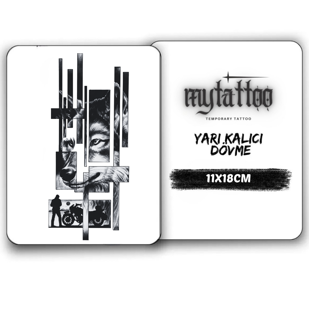Vahşi Yolculuk Orta Boy Yarı Kalıcı Dövme MY244 MyTattoo