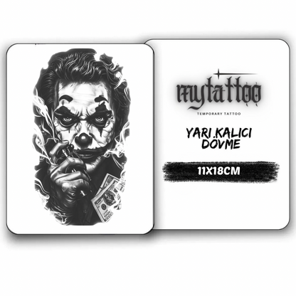Son Şaka Joker Figürlü Orta Boy Yarı Kalıcı Dövme MY187 MyTattoo