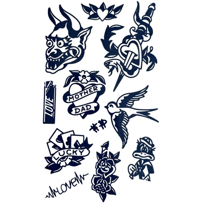 10’Lu Mini Orta Boy Yarı Kalıcı Dövme MY235 MyTattoo