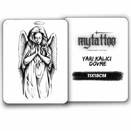 Koruyucu Melek Orta Boy Yarı Kalıcı Dövme MY208 MyTattoo
