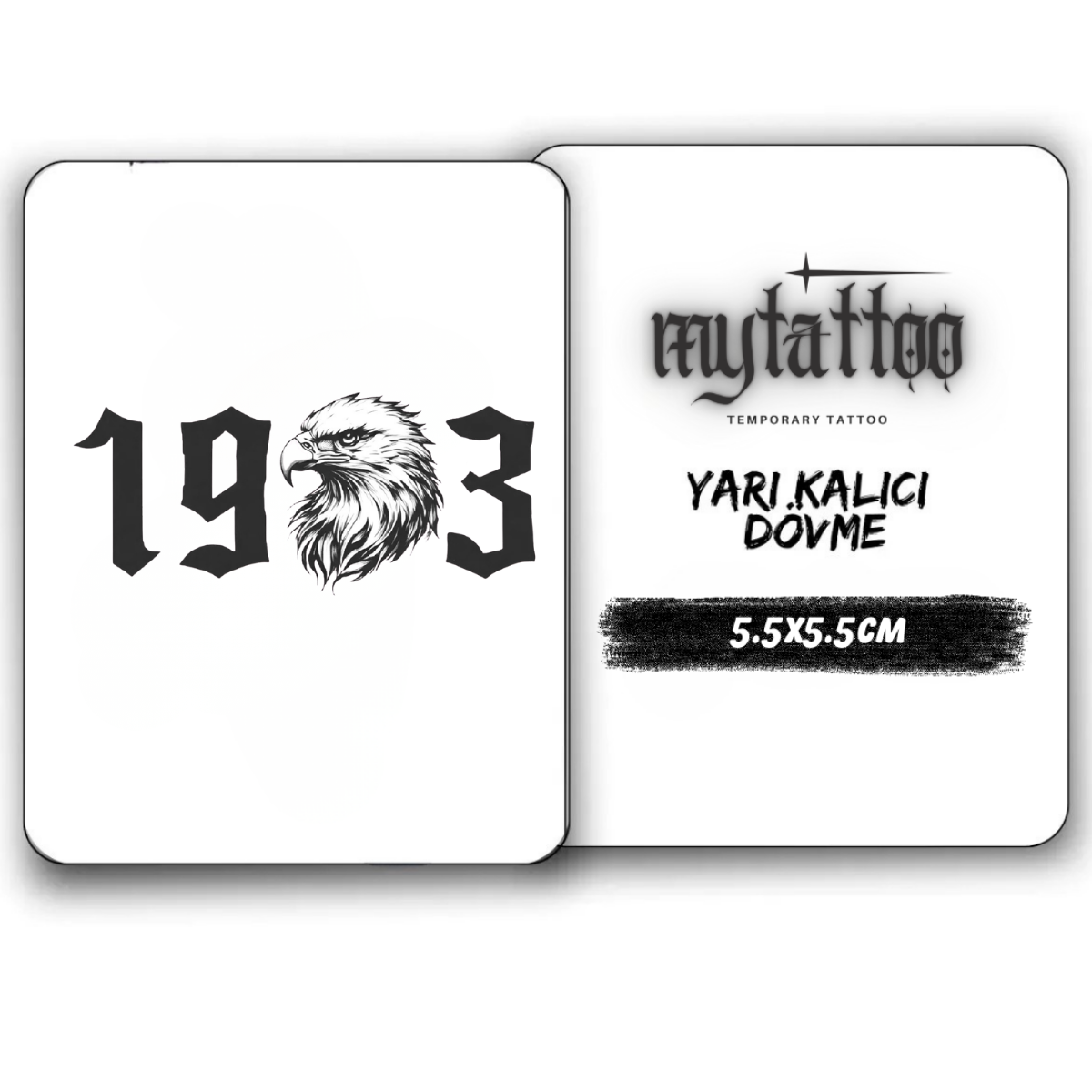 1903 Beşiktaş Figürlü Minimal Yarı Kalıcı Dövme MY232 MyTattoo