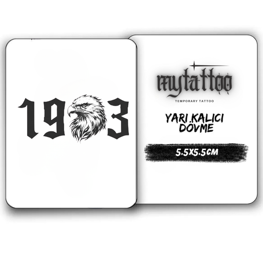 1903 Beşiktaş Figürlü Minimal Yarı Kalıcı Dövme MY232