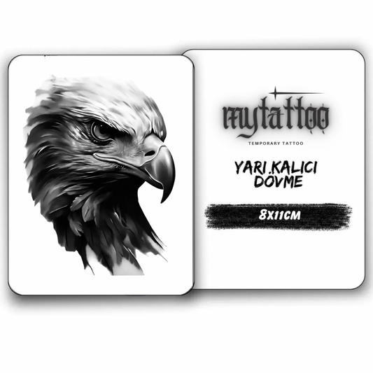 Kartal Bakışı Figürlü Küçük Boy Yarı Kalıcı Dövme MY219