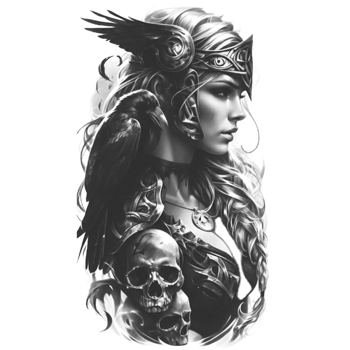 Vikings Figürlü Orta Boy Yarı Kalıcı Dövme MY176 MyTattoo