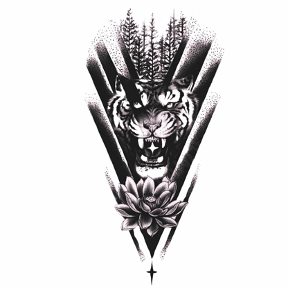 Vahşi Uyum Orta Boy Yarı Kalıcı Dövme MY139 MyTattoo